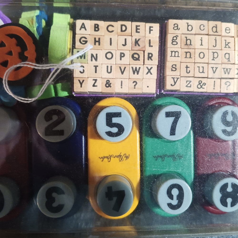 Source Unknown Colorful Alphabet and Number Stamp Set